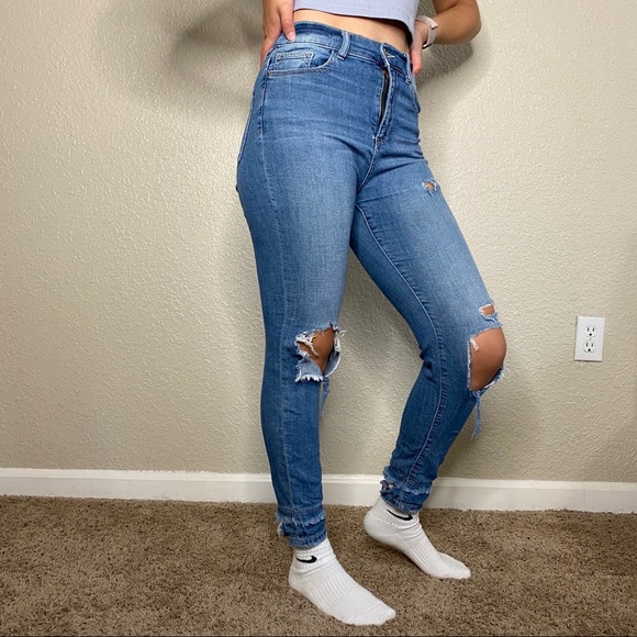 sneak peek high waisted jeans